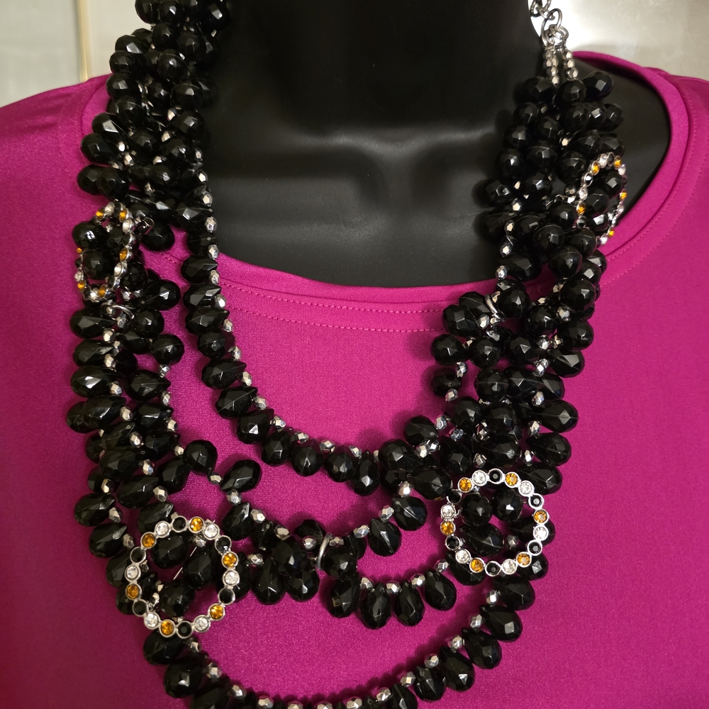Sassy Jones Boutique "Babar"Multistrand With Brooches